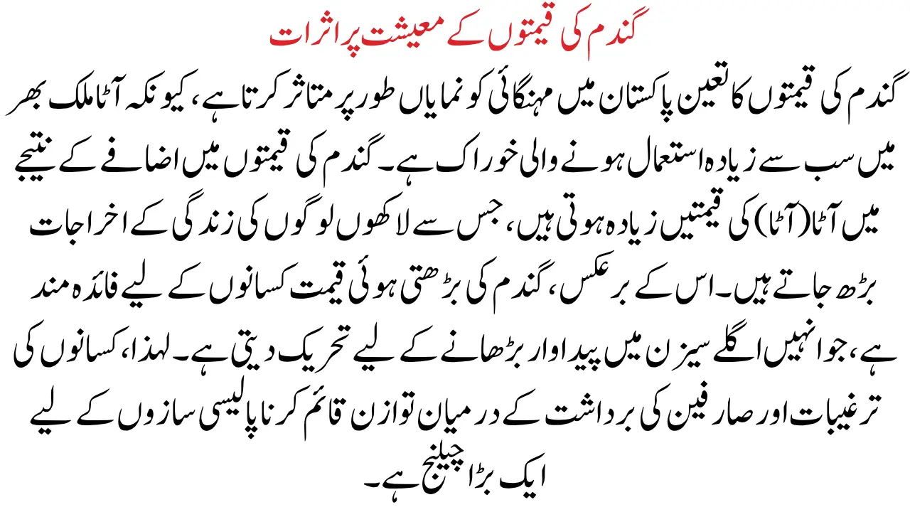 Impact of Wheat Prices on the Economy