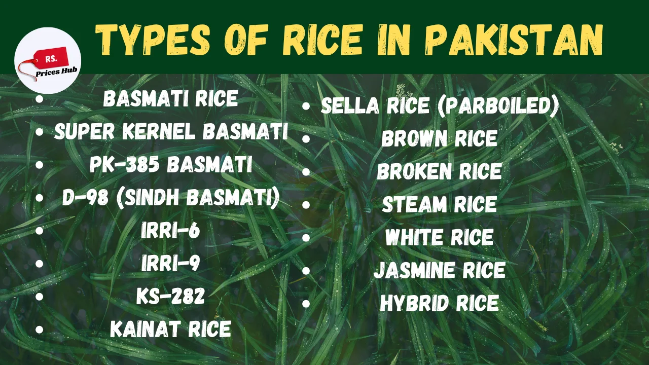 Types Of Rice in Pakistan