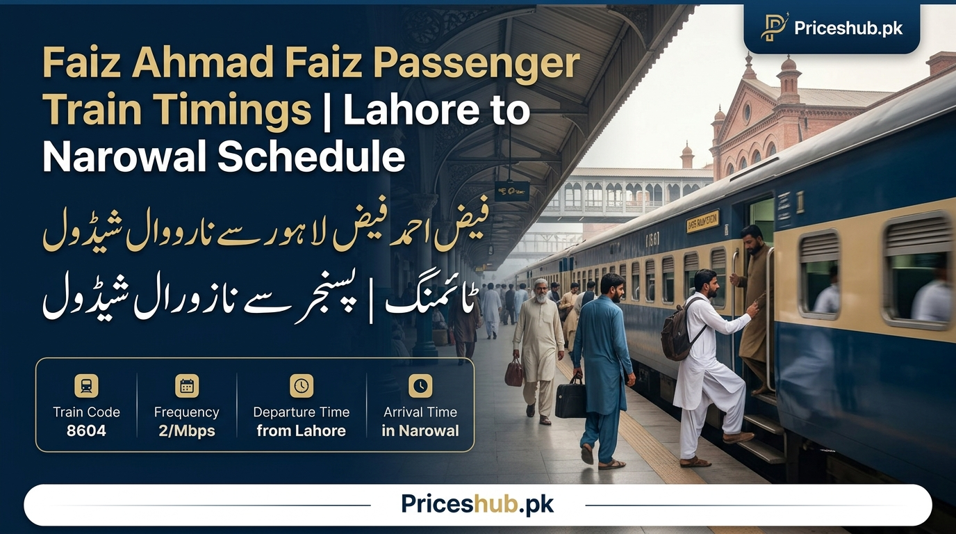 Faiz Ahmad Faiz Passenger Train Timings