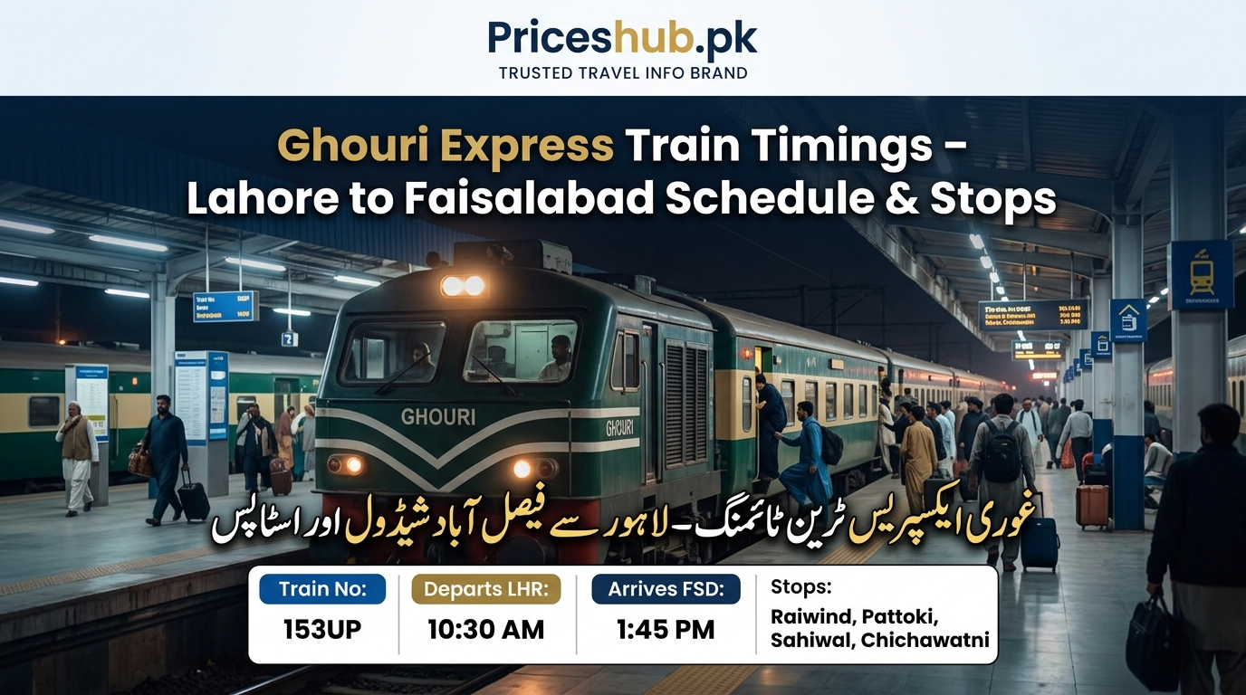Ghouri Express Train Timings – Lahore to Faisalabad Schedule & Stops